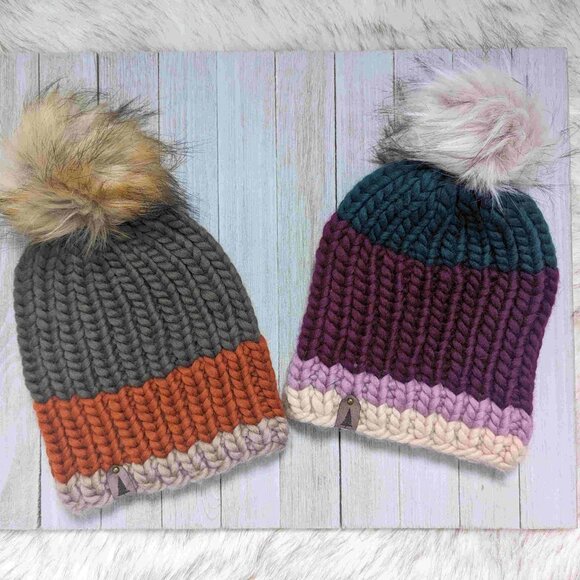 Hand Knit Luxury Ribbed Beanie - Picture 3 of 3